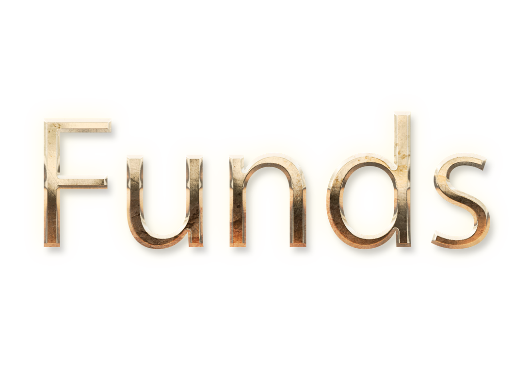 WORD FUNDS gold text typography PNG images free